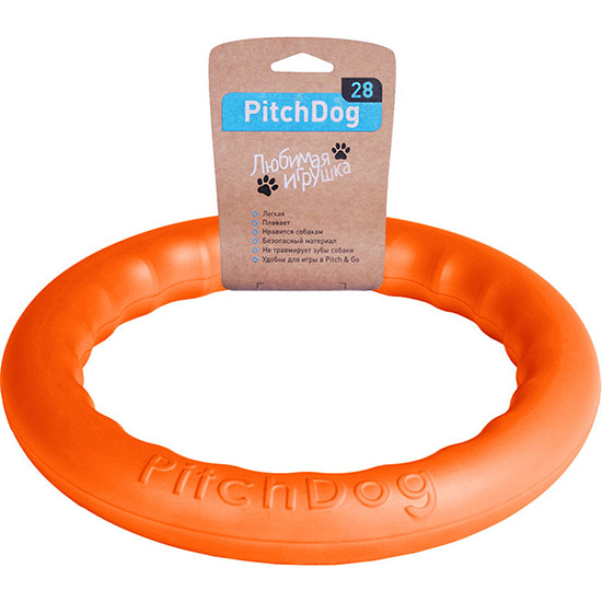 Кільце для апортировки PitchDog30, діаметр 28 см, помаранчевий